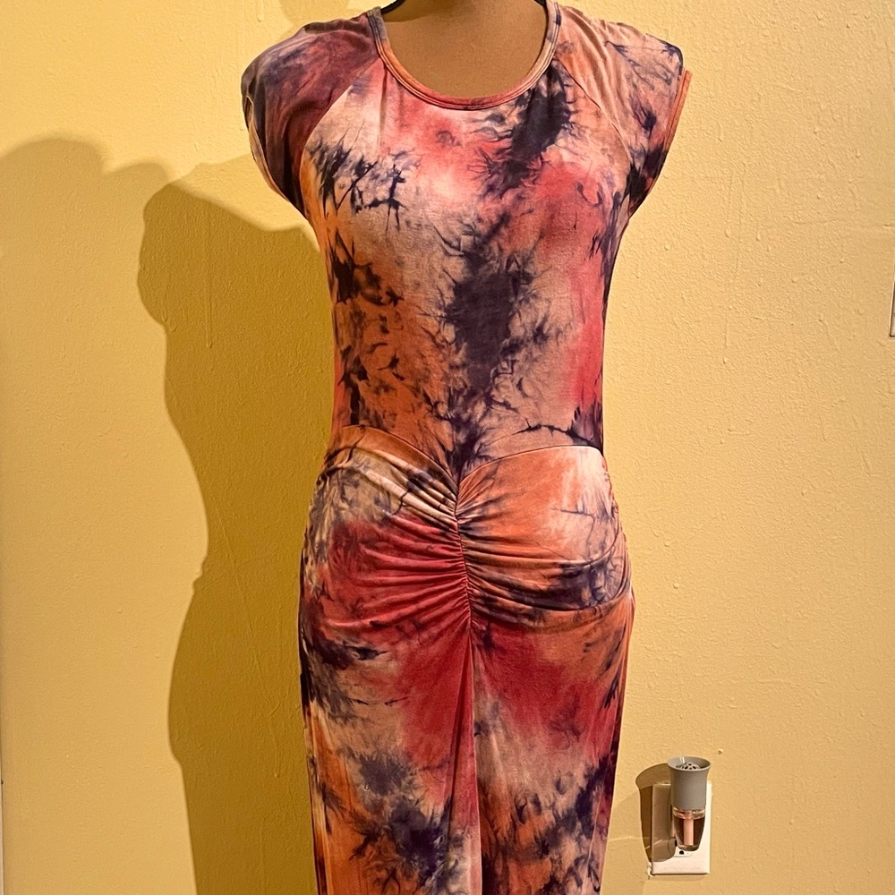 Venus- Tie dye bodycon long dress size medium.